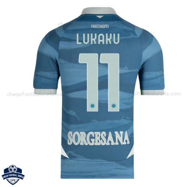 SSC Napoli Limited Lukaku 11 Edition Men Football Shirt 24/25 - back view