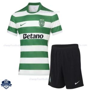 Sporting CP Home Kids Football Kit 25/26 - front view