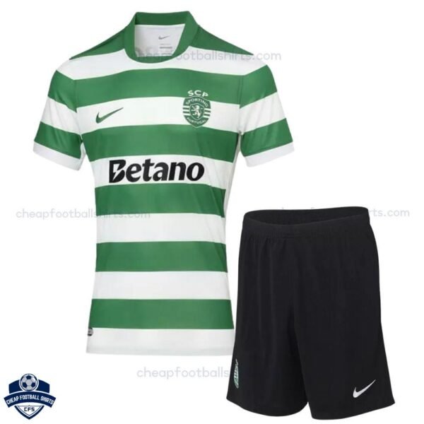 Sporting CP Home Kids Football Kit 25/26 - front view