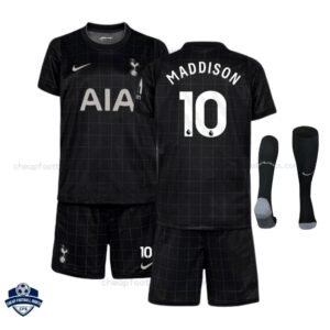 Tottenham Hotspur MADDISON 10 Away Kids Cheap Football Kit 2025/26 - Overview with socks