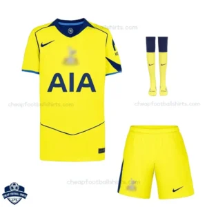 Tottenham Hotspur Third Kids Football Kit 25/26 - Front View