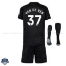 Tottenham Hotspur VAN DE VEN 37 Away Kids Cheap Football Kit 2025/26 - Back view with socks