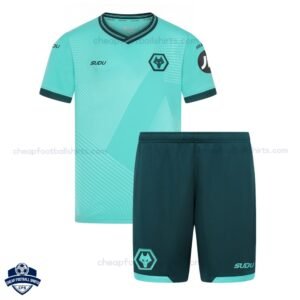 Wolves Away Kids Football Kit 25/26 - Front View