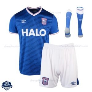 Ipswich Town Home Kids Cheap Football Kit 2025/26 - Front View