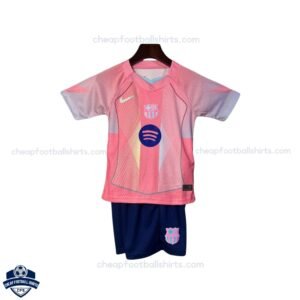 Barcelona Aurora Kids Football Kit 25/26 - Front View