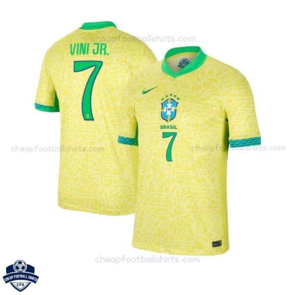 Brazil Home Men Football Shirt 24/25 VINI JR 7