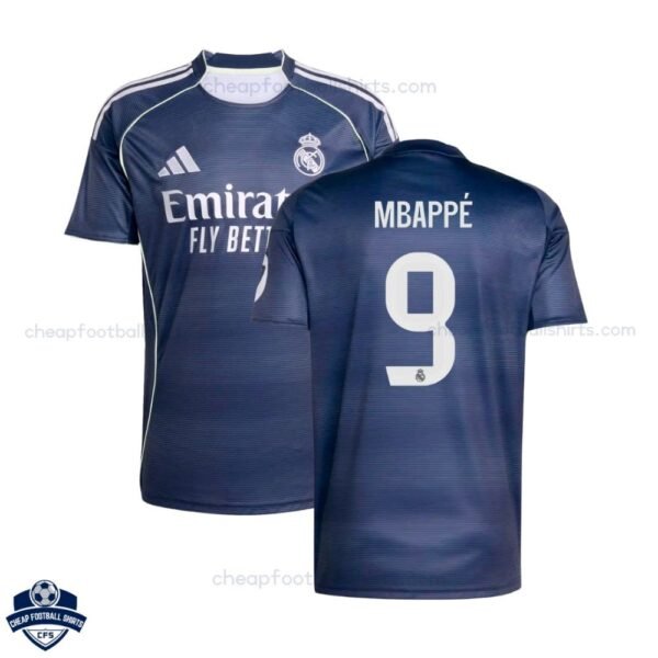Real Madrid Away Men Football Shirt 25/26 MBAPPE 9