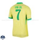Brazil Home Men Football Shirt 24/25 VINI JR 7 - Back View