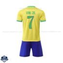 Brazil Home Kids Football Kit 24/25 VINI JR. 7 - Back View