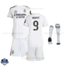 Real Madrid Home Kids Football Kit 25/26 MBAPPE 9