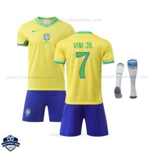 Brazil Home Kids Football Kit 24/25 VINI JR. 7