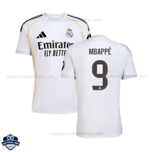 Real Madrid Home Men Football Shirt 25/26 MBAPPE 9
