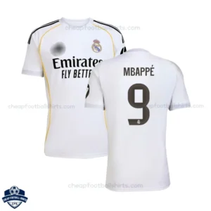 Real Madrid Home Men Football Shirt 25/26 MBAPPE 9