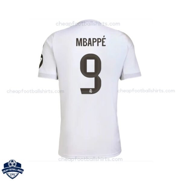 Real Madrid Home Men Football Shirt 25/26 MBAPPE 9 - Back View