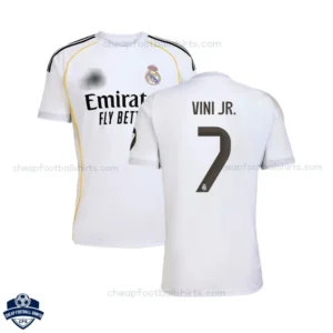 Real Madrid Home Men Football Shirt 25/26 VINI JR. 7 - Back View