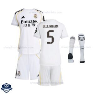 Real Madrid Home Kids Football Kit 25/26 BELLINGHAM 5