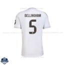Real Madrid Home Men Football Shirt 25/26 BELLINGHAM 5 - Back View