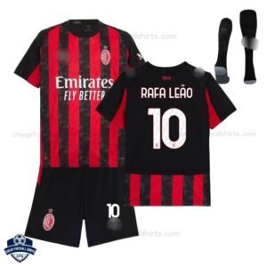 AC Milan RAFA LEAO 10 Home Kids Cheap Football Kit 2025/26 - Overview