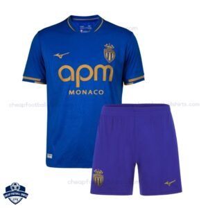 AS Monaco Away Kids Football Kit 25/26 - Front View