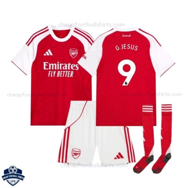 Arsenal Home Kids Football Kit 25/26 G.JESUS 9