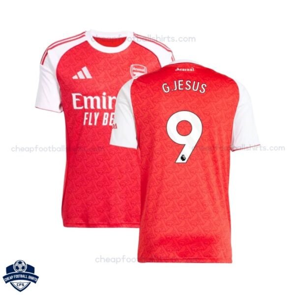 Arsenal Home Men Football Shirt 25/26 G.JESUS 9
