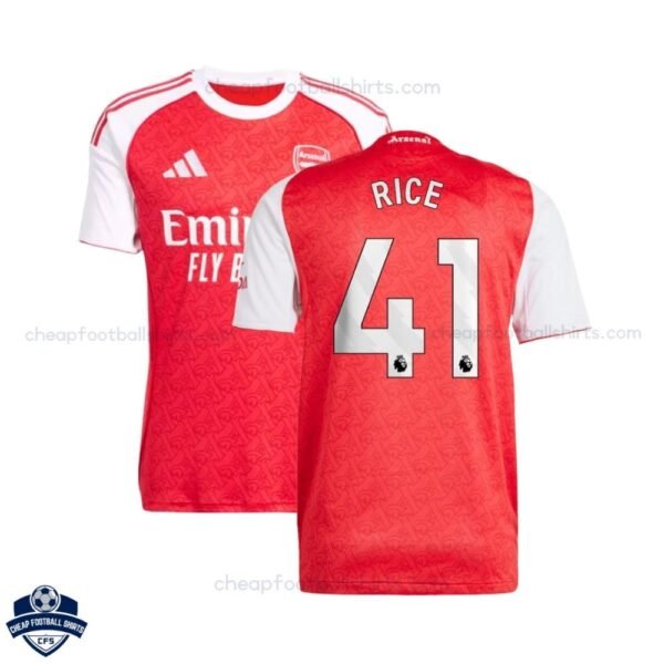 Arsenal Home Men Football Shirt 25/26 RICE 41