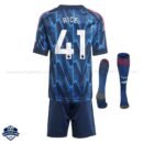 Arsenal Away Kids Football Kit 25/26 RICE 41 - back view with socks