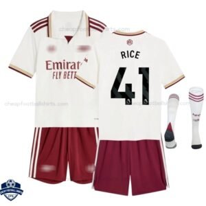 Arsenal Third Kids Football Kit 25/26 RICE 41 with socks - Overview