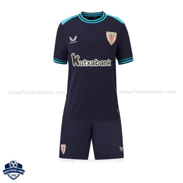 Athletic Bilbao Away Kids Cheap Football Kit 2025/26 - Front View