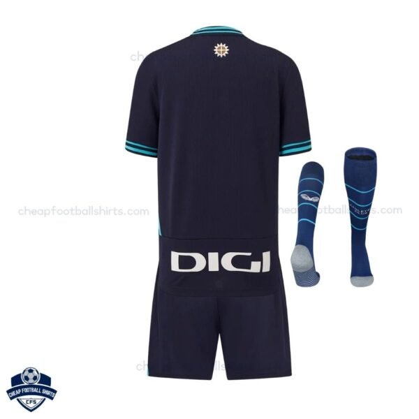 Athletic Bilbao Away Kids Cheap Football Kit 2025/26 - back view with socks