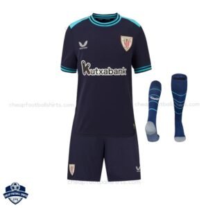Athletic Bilbao Away Kids Cheap Football Kit 2025/26 - Front View with socks