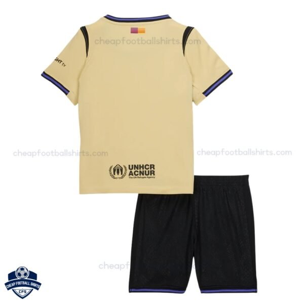 Barcelona Away Kids Cheap Football Kit 2025/26_Back View