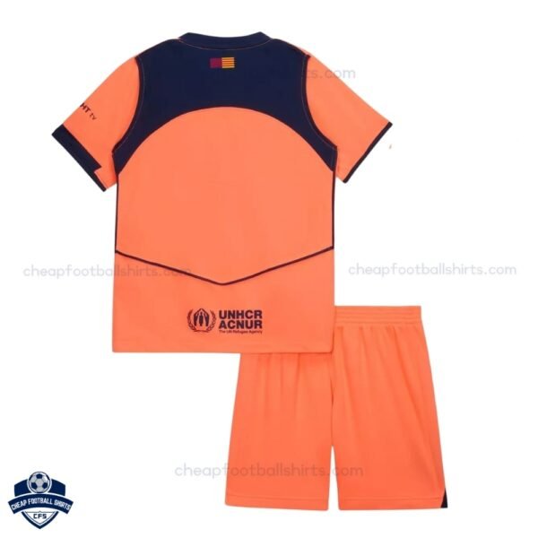 Barcelona Third Kids Football Kit 25/26 - Back View