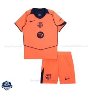 Barcelona Third Kids Football Kit 25/26 - Front View