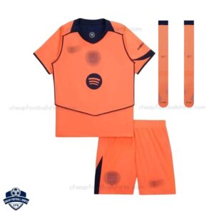 Barcelona Third Kids Football Kit 25/26 - front view with socks
