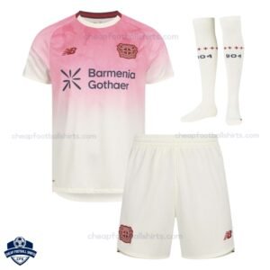Bayer Leverkusen Away Kids Football Kit 25/26 - Front View