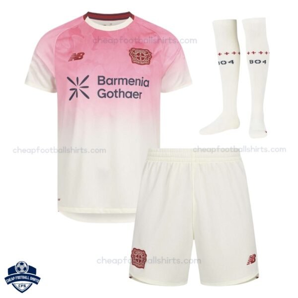 Bayer Leverkusen Away Kids Football Kit 25/26 - Front View