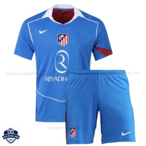 Atletico Madrid Third Kids Football Kit 25/26 - Front View