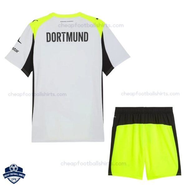 Dortmund Away Kids Football Kit 25/26 - Back View