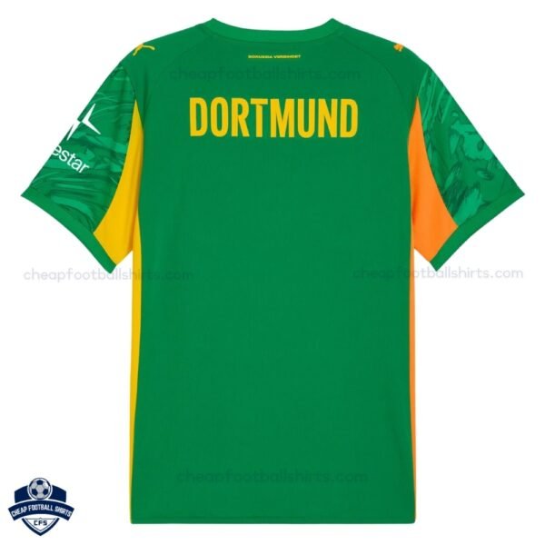 Dortmund Green Goalkeeper Men Football Shirt 25/26 - Back View