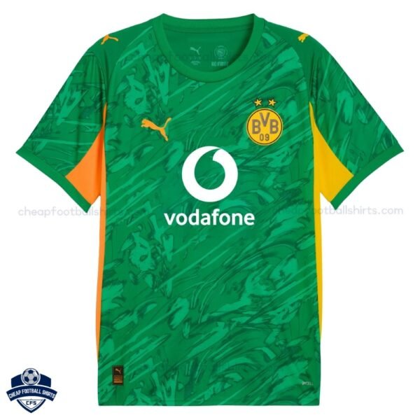 Dortmund Green Goalkeeper Men Football Shirt 25/26 - Front View