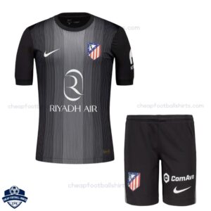 Atletico Madrid Goalkeeper Kids Football Kit 25/26 - front view