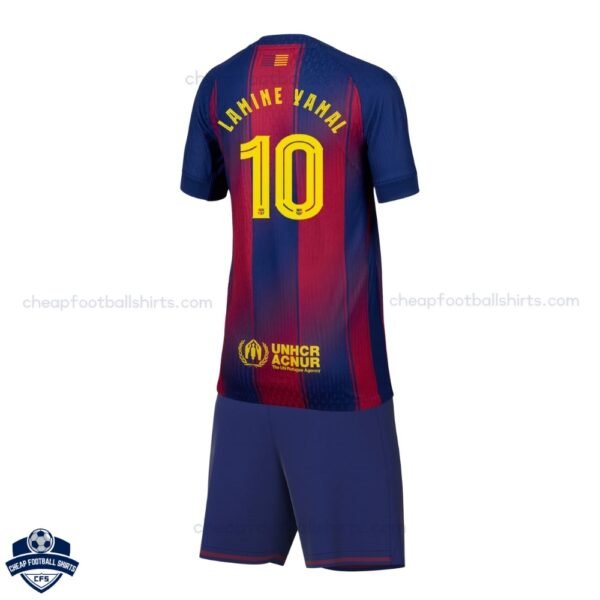 Barcelona Home Kids Football Kit 25/26 LAMINE YAMAL 10 - Back View