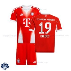 Bayern Munich Home Kids Football Kit 25/26 DAVIES 19