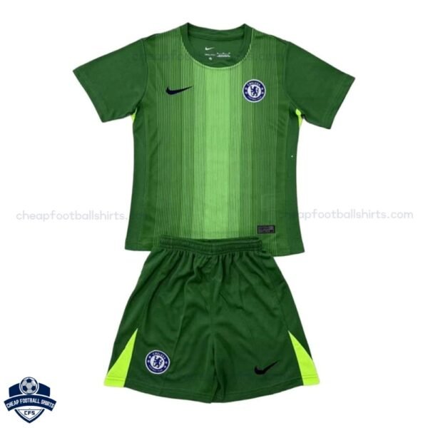 Chelsea Green Goalkeeper Kids Football Kit 25/26