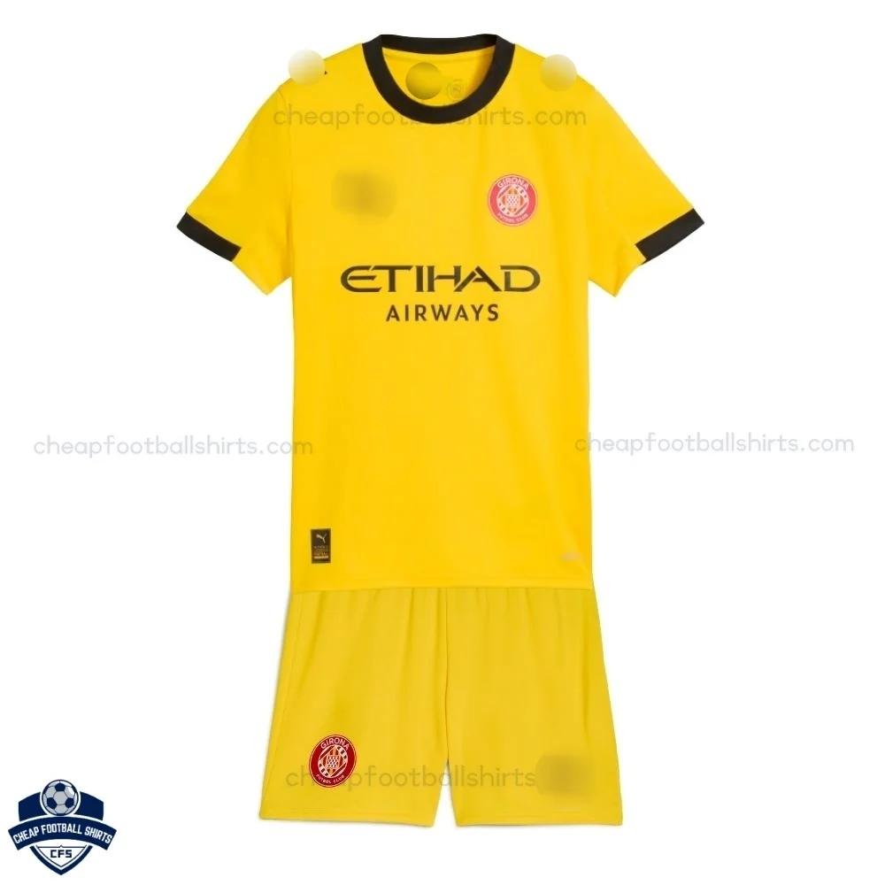 Girona Away Kids Football Kit 25/26 - Front view