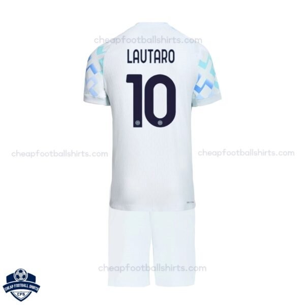 Inter Milan Away Kids Cheap Football Kit 2025/26 LAUTARO 10 - Back View