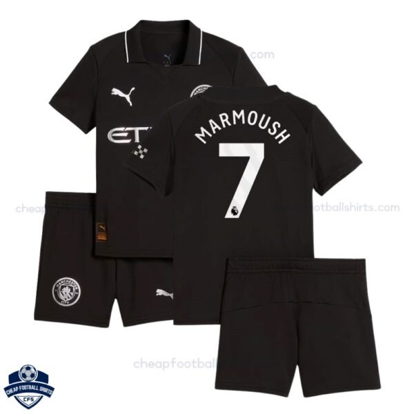 Manchester City Away Kids Football Kit 25/26 MARMOUSH 7