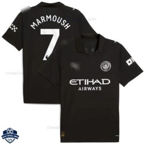Manchester City Away Kids Football Kit 25/26 MARMOUSH 7 - overview