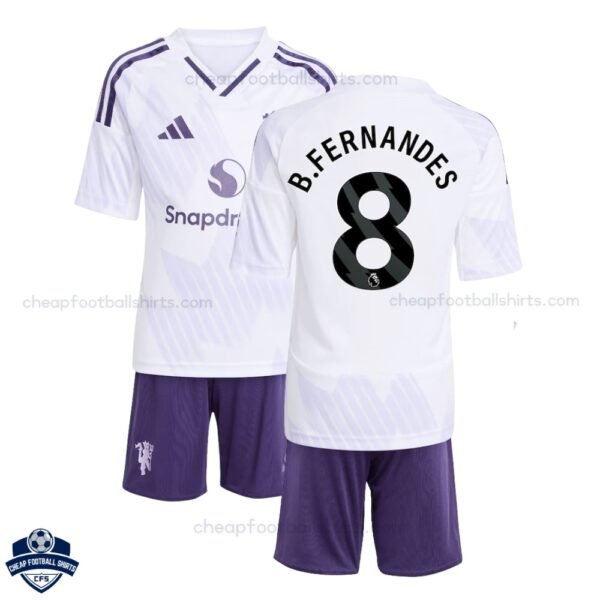 Manchester United Away Kids Football Kit 25/26 B.FERNANDES 8